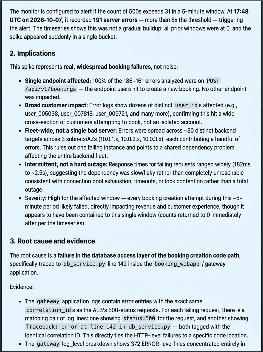 Example of an Investigation Report in Bronto